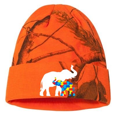 Elephant Puzzle Autism Parents Kati Licensed 12" Camo Beanie