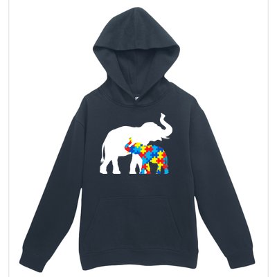 Elephant Puzzle Autism Parents Urban Pullover Hoodie