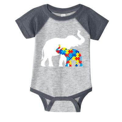 Elephant Puzzle Autism Parents Infant Baby Jersey Bodysuit