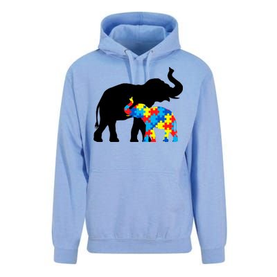 Elephant Puzzle Autism Parents Unisex Surf Hoodie