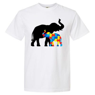 Elephant Puzzle Autism Parents Garment-Dyed Heavyweight T-Shirt