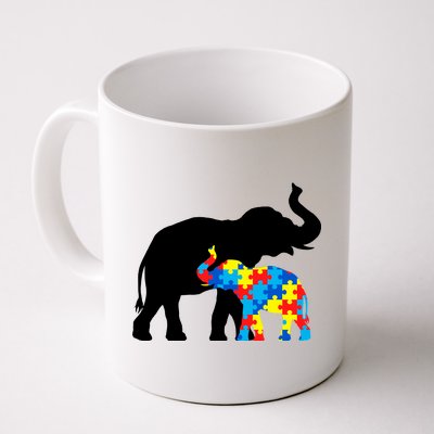 Elephant Puzzle Autism Parents Coffee Mug