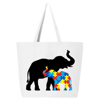 Elephant Puzzle Autism Parents 25L Jumbo Tote