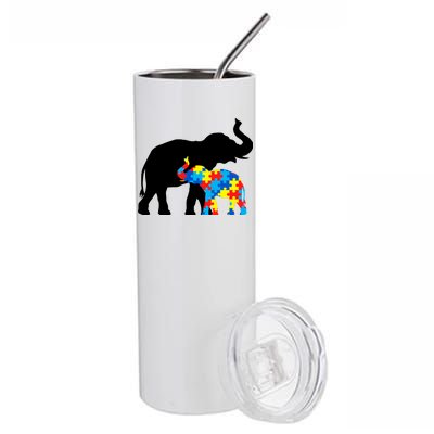 Elephant Puzzle Autism Parents Stainless Steel Tumbler