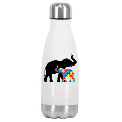 Elephant Puzzle Autism Parents Stainless Steel Insulated Water Bottle