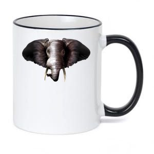 Elephant Tusks Wildlife 11oz Black Color Changing Mug