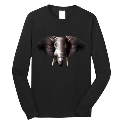 Elephant Tusks Wildlife Long Sleeve Shirt