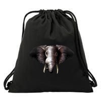 Elephant Tusks Wildlife Drawstring Bag