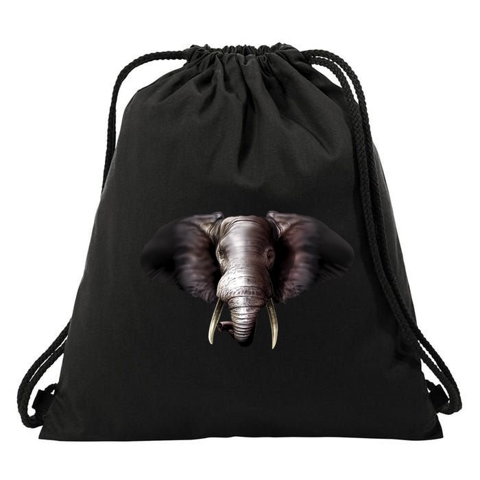 Elephant Tusks Wildlife Drawstring Bag