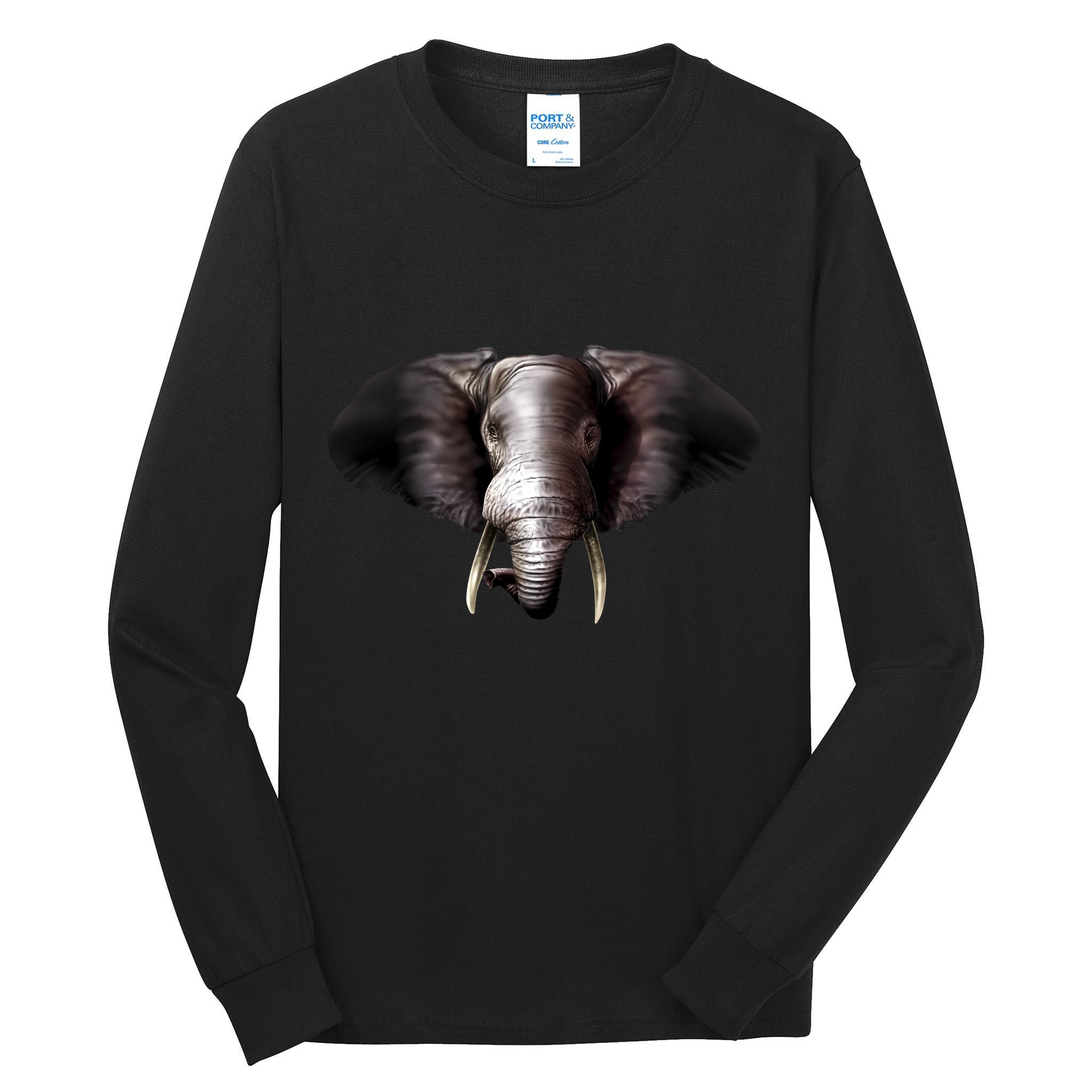 Elephant Tusks Wildlife Tall Long Sleeve T-Shirt