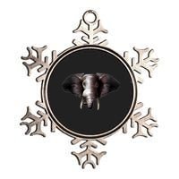 Elephant Tusks Wildlife Metallic Star Ornament