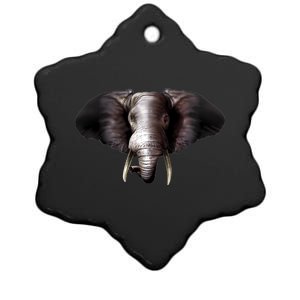 Elephant Tusks Wildlife Ceramic Star Ornament