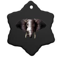 Elephant Tusks Wildlife Ceramic Star Ornament