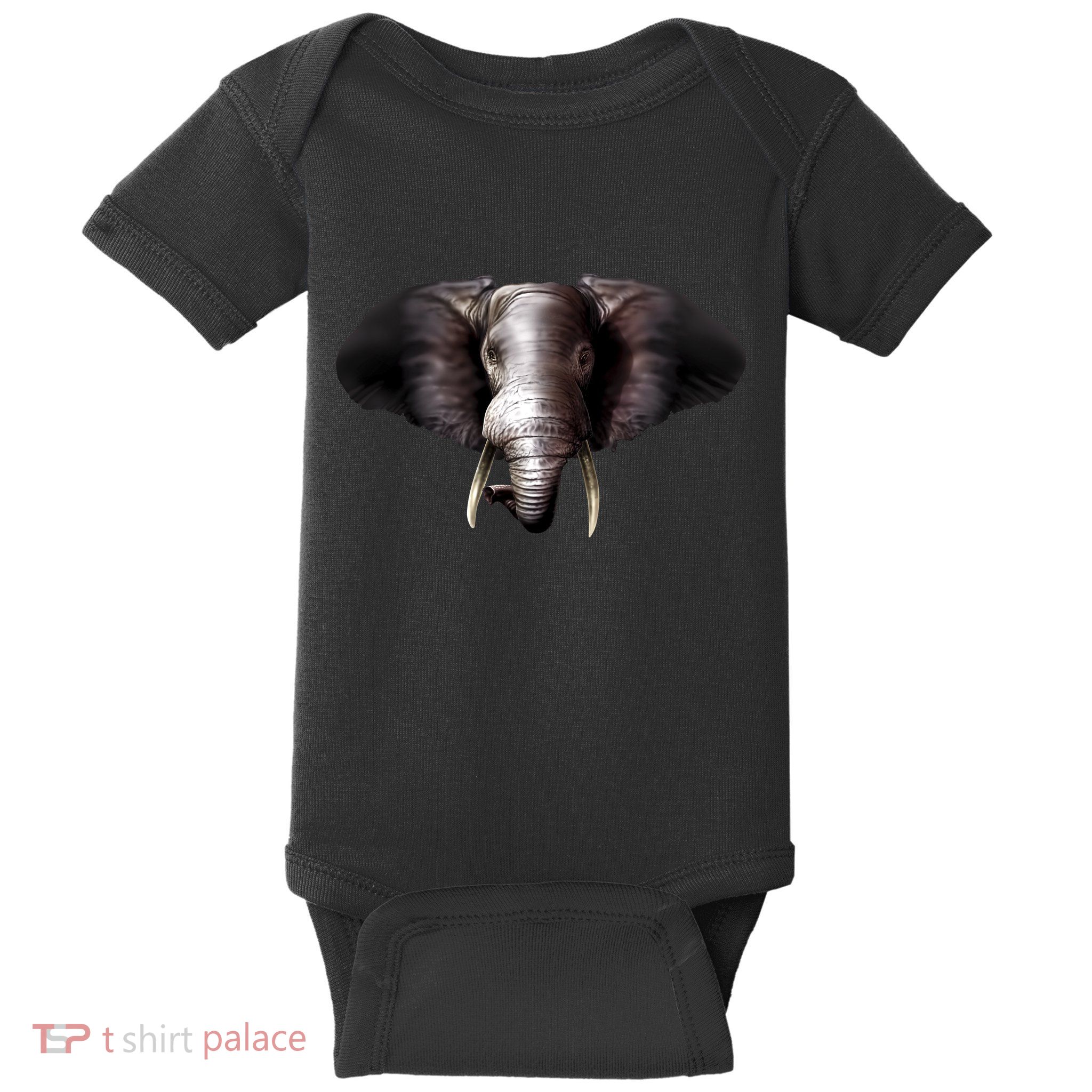 Elephant Tusks Wildlife Baby Bodysuit