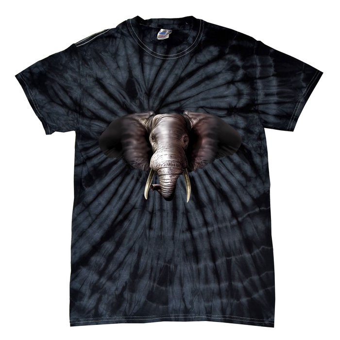Elephant Tusks Wildlife Tie-Dye T-Shirt