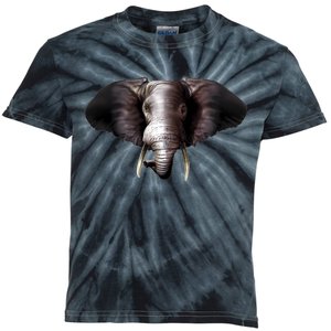 Elephant Tusks Wildlife Kids Tie-Dye T-Shirt