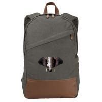 Elephant Tusks Wildlife Cotton Canvas Backpack