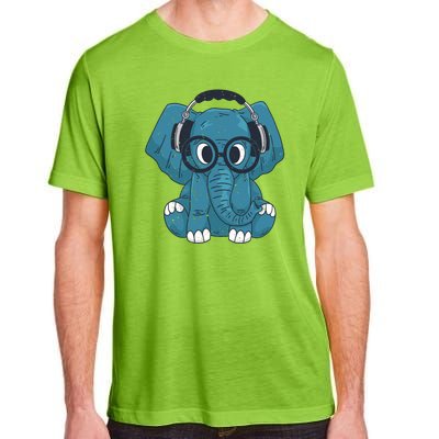 Elephant With Glasses  Adult ChromaSoft Performance T-Shirt