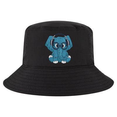 Elephant With Glasses  Cool Comfort Performance Bucket Hat