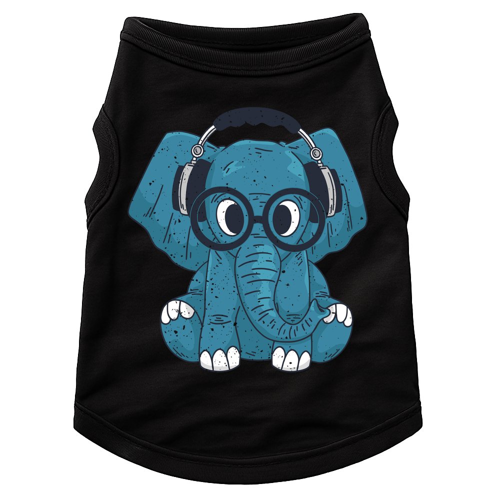 Elephant With Glasses  Doggie Tank
