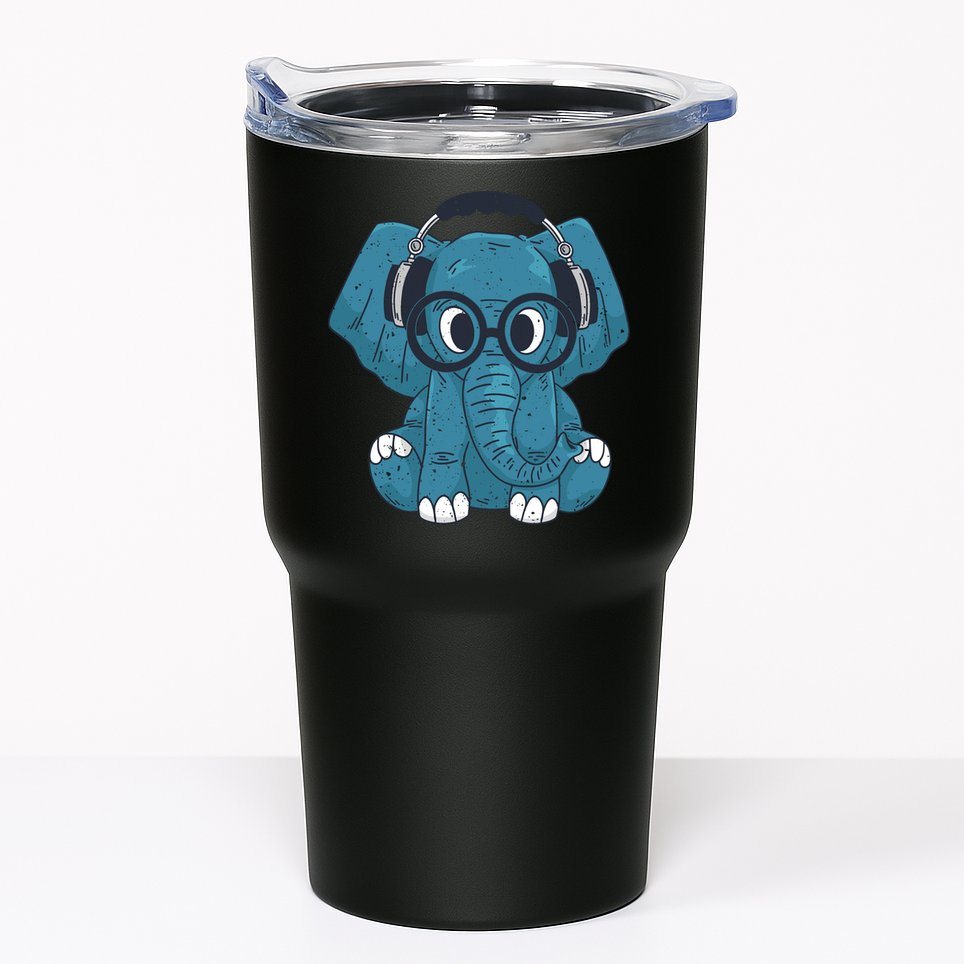 Elephant With Glasses  Tumbler