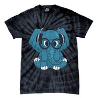 Elephant With Glasses  Tie-Dye T-Shirt