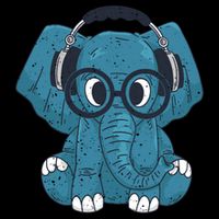 Elephant With Glasses  Tie-Dye T-Shirt