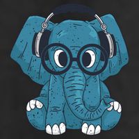 Elephant With Glasses  Trucker Hat