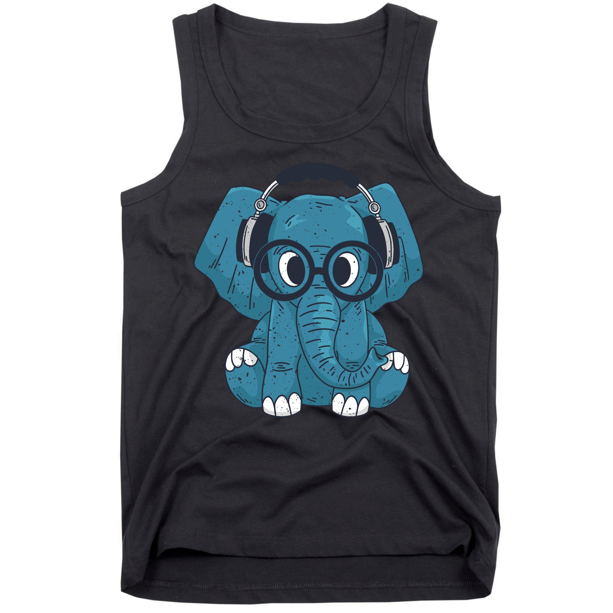 Elephant With Glasses  Tank Top