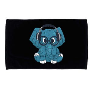 Elephant With Glasses  Microfiber Hand Towel