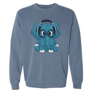 Elephant With Glasses  Garment-Dyed Sweatshirt