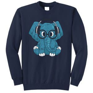 Elephant With Glasses  Tall Sweatshirt