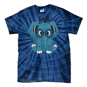 Elephant With Glasses  Tie-Dye T-Shirt