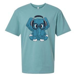 Elephant With Glasses  Sueded Cloud Jersey T-Shirt