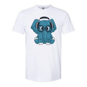 Elephant With Glasses  Softstyle CVC T-Shirt