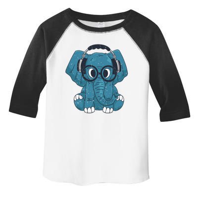 Elephant With Glasses  Toddler Fine Jersey T-Shirt