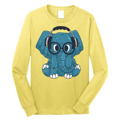 Elephant With Glasses  Long Sleeve Shirt