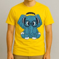 Elephant With Glasses  T-Shirt