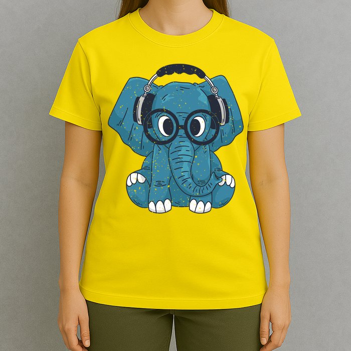 Elephant With Glasses  T-Shirt