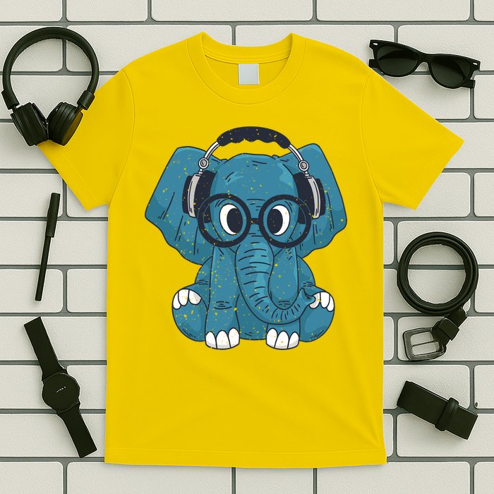 Elephant With Glasses  T-Shirt