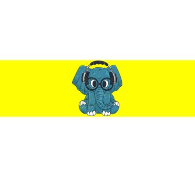 Elephant With Glasses  Bumper Sticker