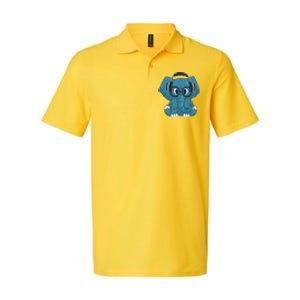 Elephant With Glasses  Softstyle Adult Sport Polo