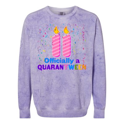 Eleven Officially A Quarantween Birthday Colorblast Crewneck Sweatshirt