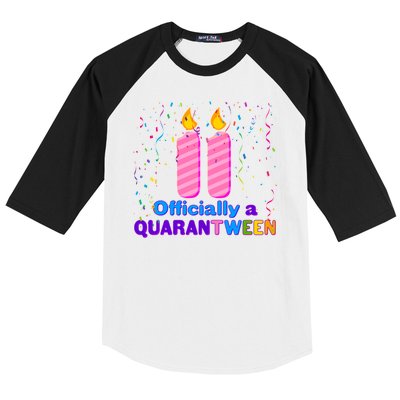 Eleven Officially A Quarantween Birthday Baseball Sleeve Shirt