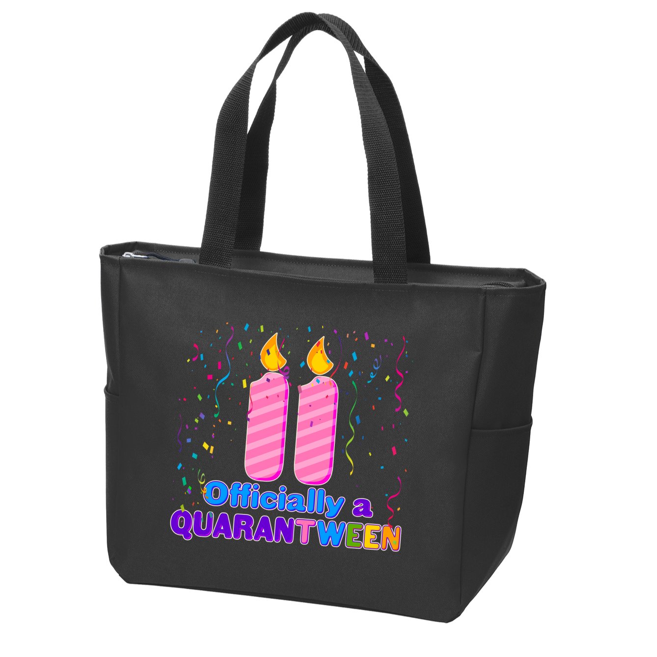 Eleven Officially A Quarantween Birthday Zip Tote Bag