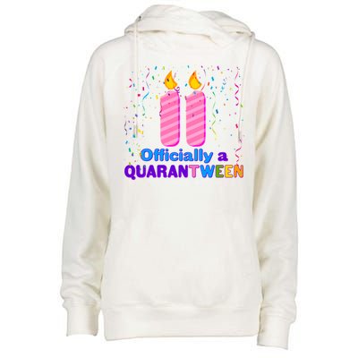 Eleven Officially A Quarantween Birthday Womens Funnel Neck Pullover Hood