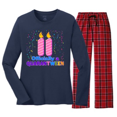 Eleven Officially A Quarantween Birthday Women's Long Sleeve Flannel Pajama Set 