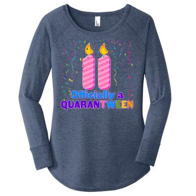 Eleven Officially A Quarantween Birthday Women's Perfect Tri Tunic Long Sleeve Shirt