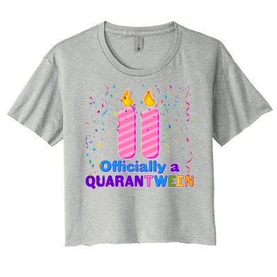 Eleven Officially A Quarantween Birthday Women's Crop Top Tee