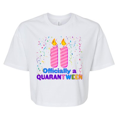 Eleven Officially A Quarantween Birthday Bella+Canvas Jersey Crop Tee